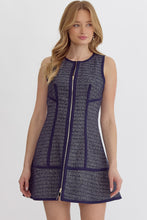 Load image into Gallery viewer, Entro Zip-Up Tweed Mini Dress
