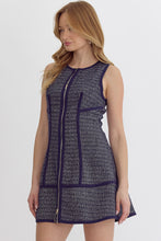 Load image into Gallery viewer, Entro Zip-Up Tweed Mini Dress
