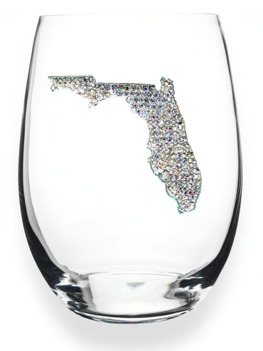 Queen's Jewels Florida Stemless Wine Glass