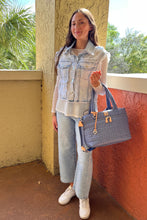 Load image into Gallery viewer, Origami Lace Denim Vest
