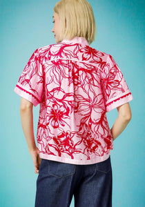 Umgee Floral Scalloped Top