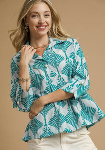 Umgee Abstract Print Top