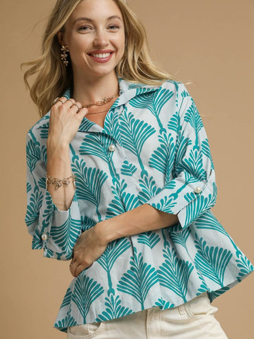 Umgee Abstract Print Top