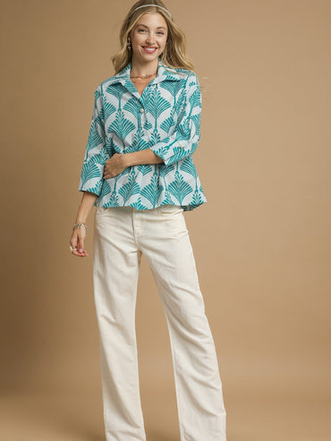 Umgee Abstract Print Top