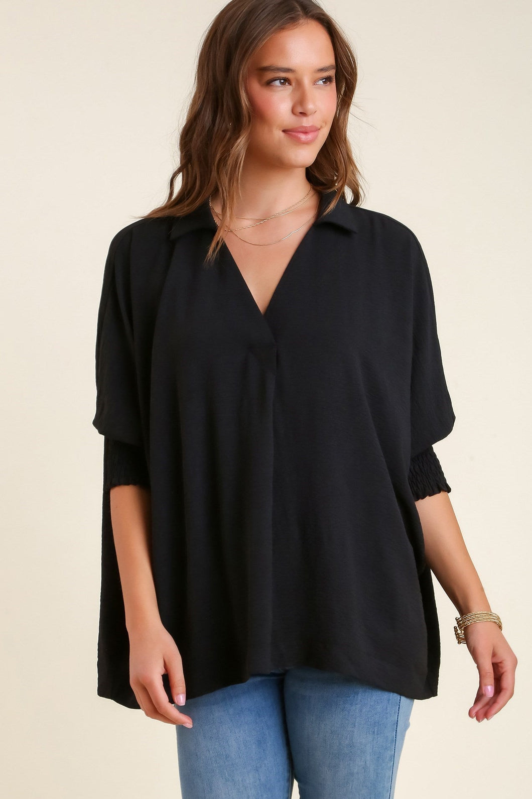 Umgee Boxy Cut Blouse