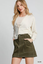 Load image into Gallery viewer, Umgee Twill Mini Skirt
