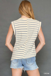 Umgee Soft Stripe Top