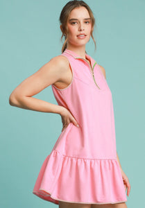 Umgee French Terry Mini Dress