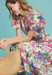 Umgee Floral Midi Dress