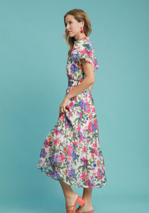 Umgee Floral Midi Dress