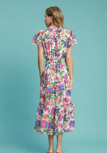 Umgee Floral Midi Dress