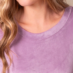 Amanda Blu Lavender Chenille Loungewear Top
