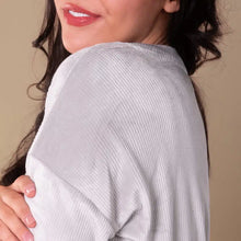 Load image into Gallery viewer, Amanda Blu Grey Chenille Loungewear Top

