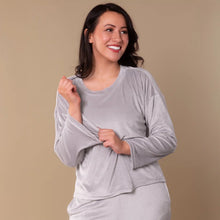 Load image into Gallery viewer, Amanda Blu Grey Chenille Loungewear Top
