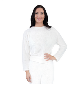 Amanda Blue Cozy Knit Top Ivory