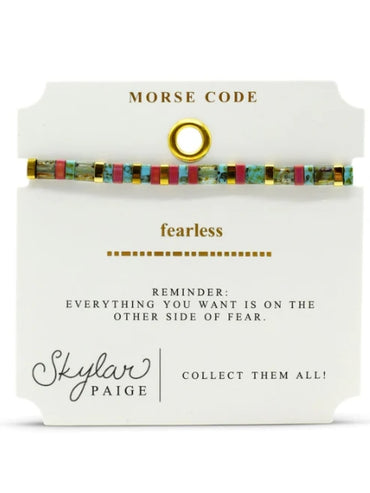 Stia Fearless Morse Code Bracelet