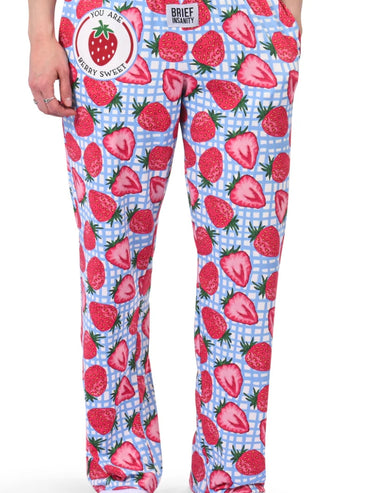 NEW! Brief Insanity Strawberry Pajama Pants