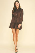 Load image into Gallery viewer, Pinch Satin Ruffled Dress
