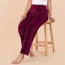 Load image into Gallery viewer, NEW! Amanda Blu Leopard Chenille Pants Wine
