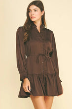 Load image into Gallery viewer, Pinch Satin Ruffled Dress
