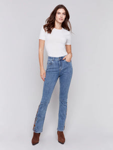 Charlie B Floral Embroidered Jeans