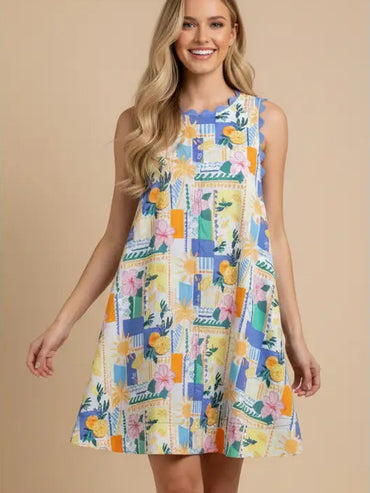 Pinch Patchwork Print Dress