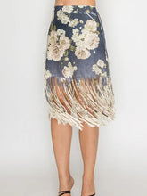 Load image into Gallery viewer, Origami Floral Fringe Skirt
