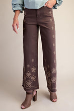 Load image into Gallery viewer, Easel Embroidered Wide Leg Pants
