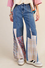 Load image into Gallery viewer, Easel Patchwork Wide Leg Jeans
