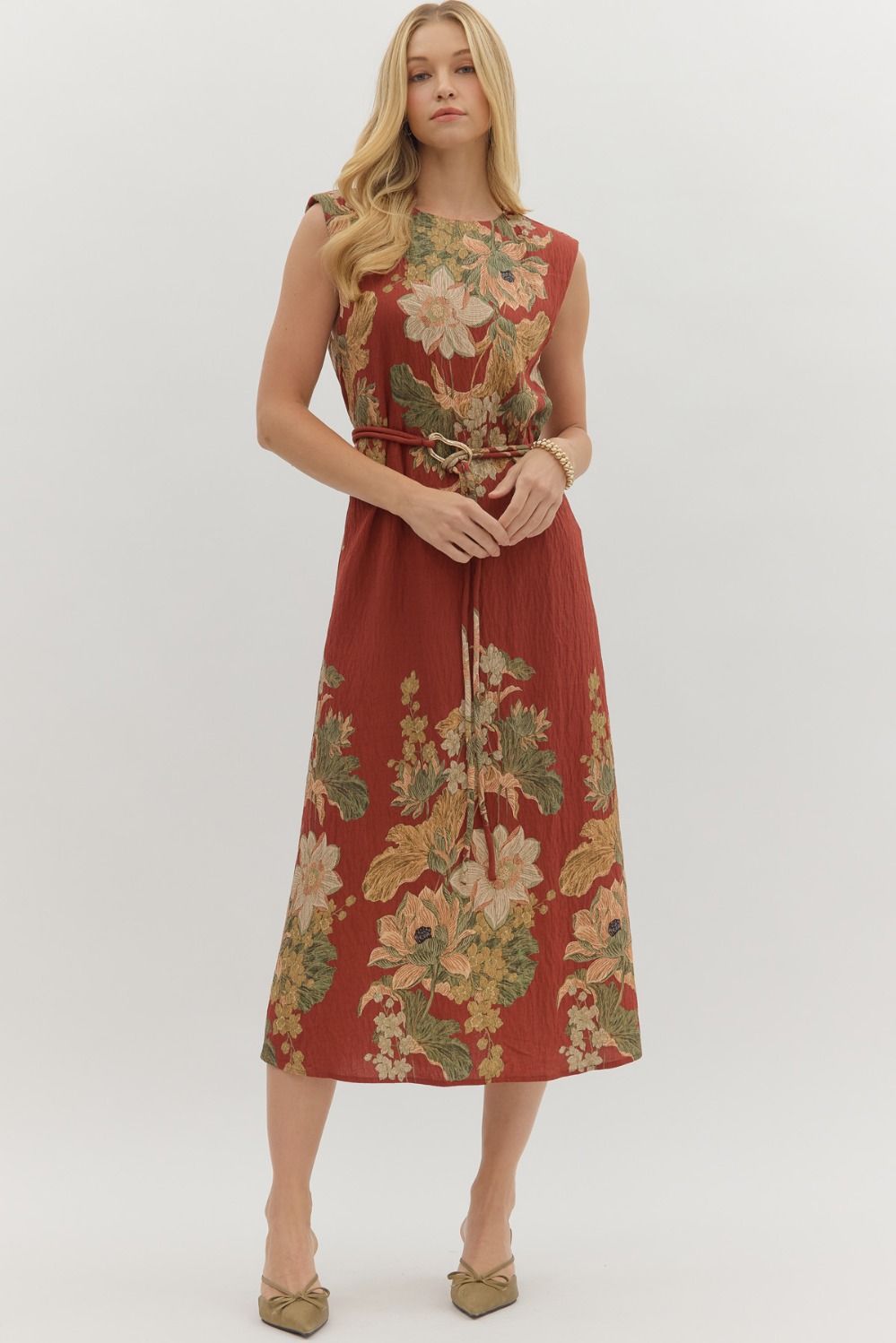 Entro Floral Sleeveless Dress