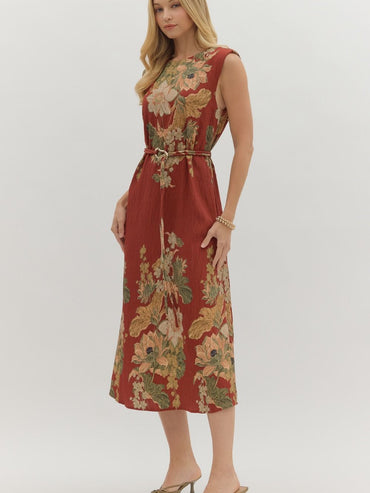 Entro Floral Sleeveless Dress