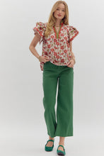 Load image into Gallery viewer, Entro Flutter Floral Top
