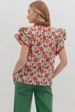 Load image into Gallery viewer, Entro Flutter Floral Top
