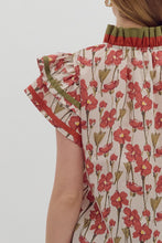 Load image into Gallery viewer, Entro Flutter Floral Top
