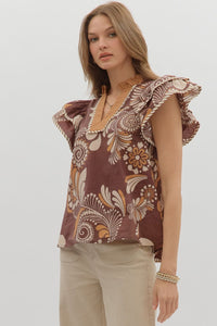 Entro Flutter Sleeve Top
