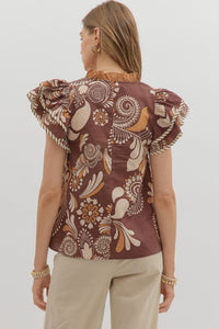 Entro Flutter Sleeve Top