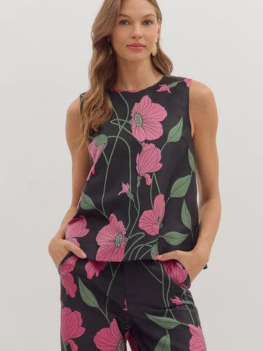 Entro Floral Sleeveless Top