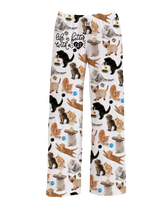 Load image into Gallery viewer, Brief Insanity Cat Pajama Bottoms
