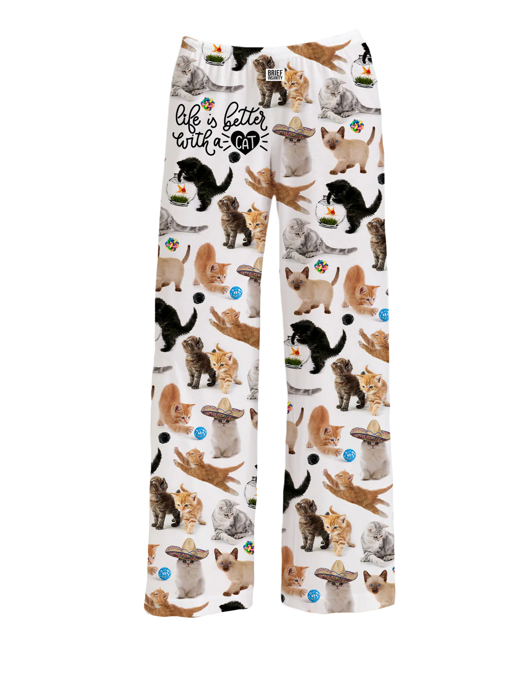 Brief Insanity Cat Pajama Bottoms