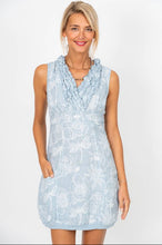 Load image into Gallery viewer, Look Mode Linen Flower Print Dress
