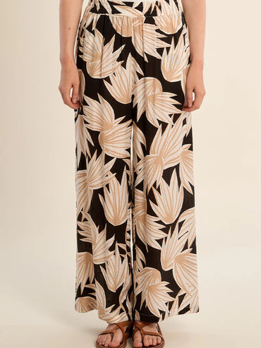 Molly Bracken Palm Leaf Palazzo Pants