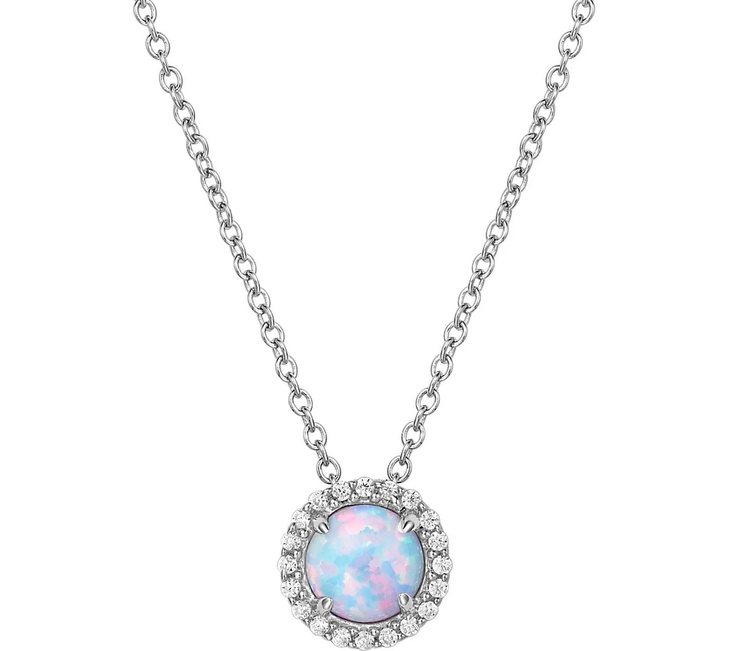 Lafonn Halo Opal Necklace