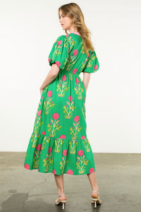 THML Puff Sleeve Maxi Dress