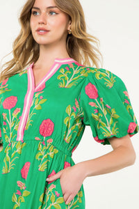 THML Puff Sleeve Maxi Dress
