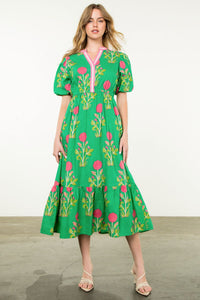 THML Puff Sleeve Maxi Dress