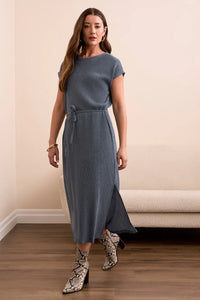 Tribal Crinkle Knit Dress